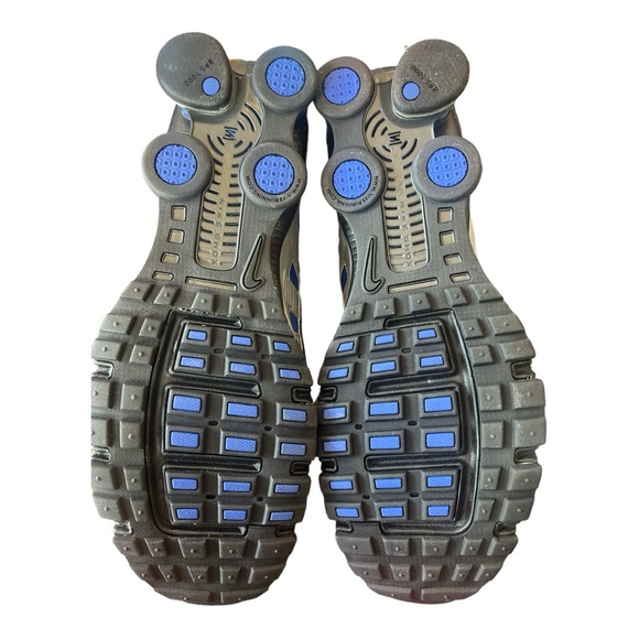 NIKE SHOX sneakers size15 Retro Silver & Blue Like new